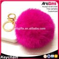 Sophisticated technology promotional gift key ring fur keychain